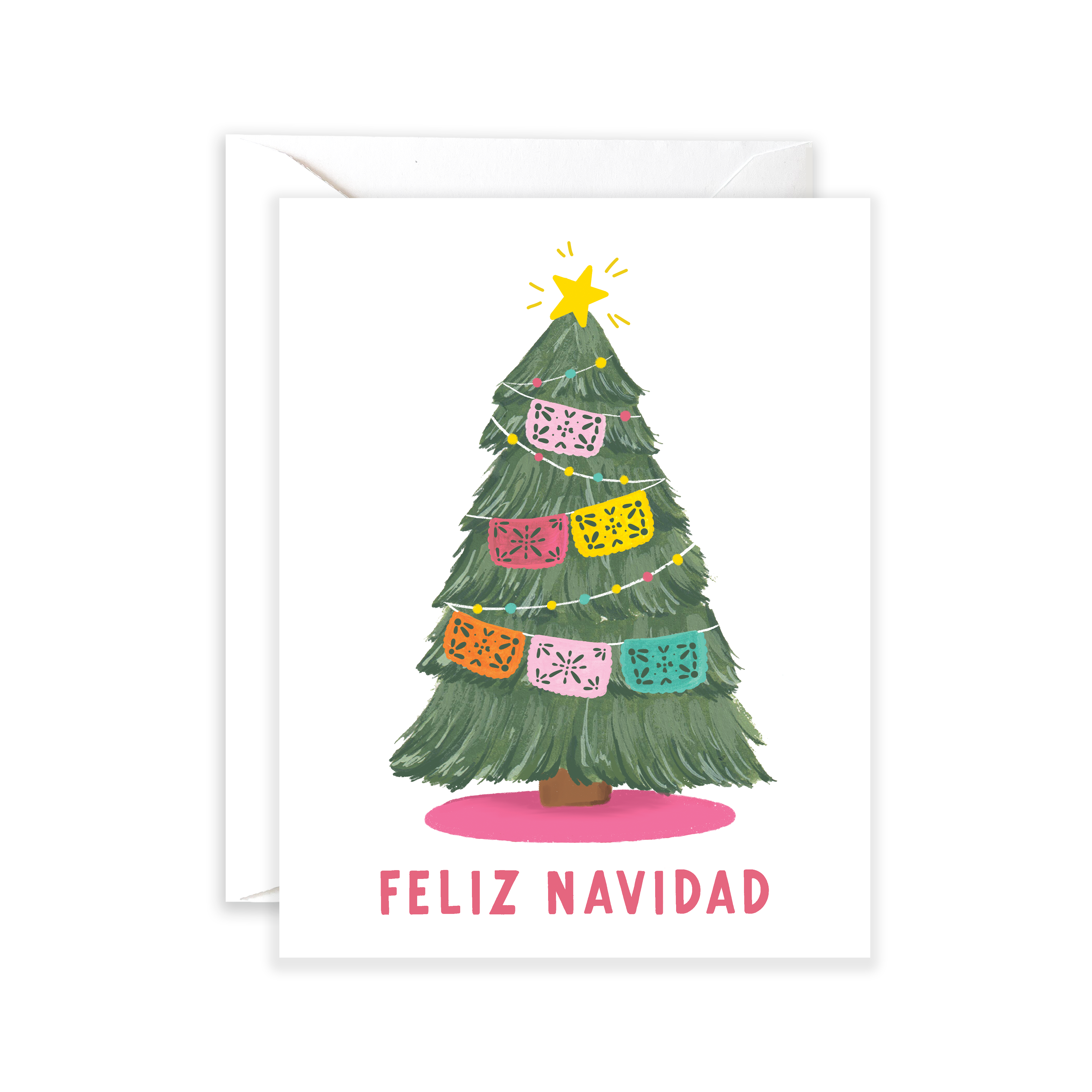 Papel Picado Navidad - Feliz Navidad Card, Spanish Card