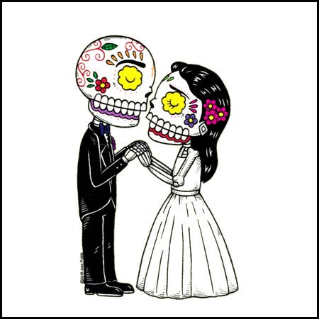 Bride and Groom 3 Sticker