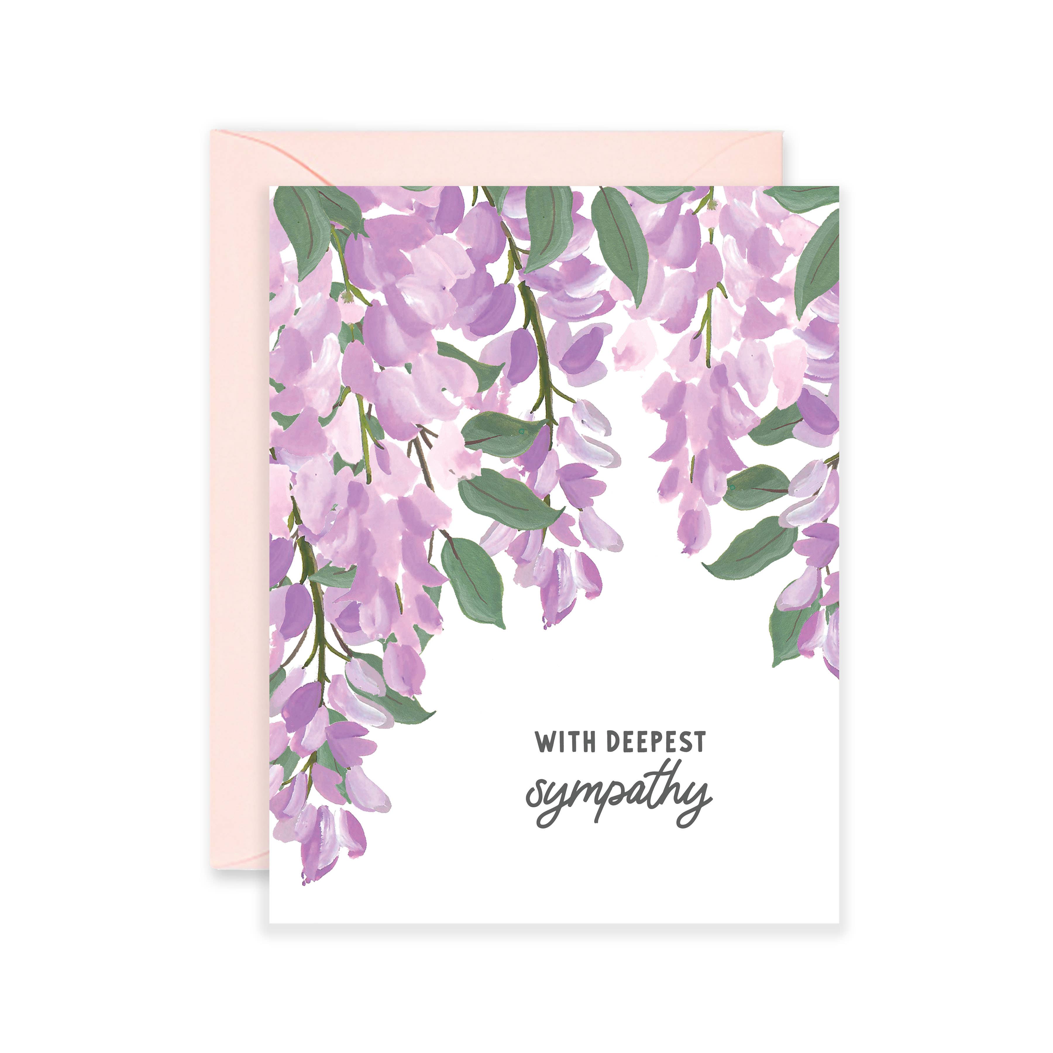 Wisteria Sympathy Greeting Card
