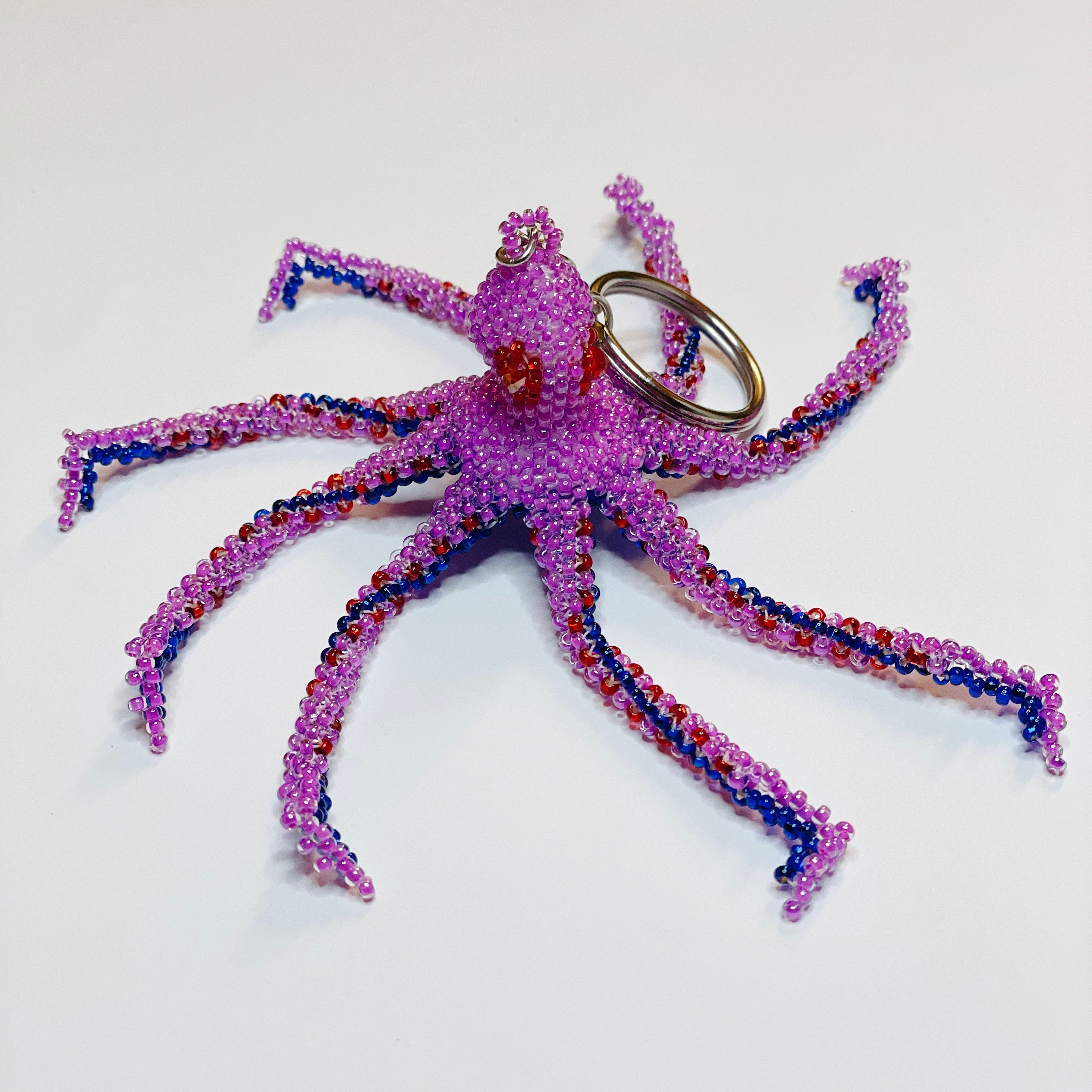 Octopus Seed Bead Key Chain