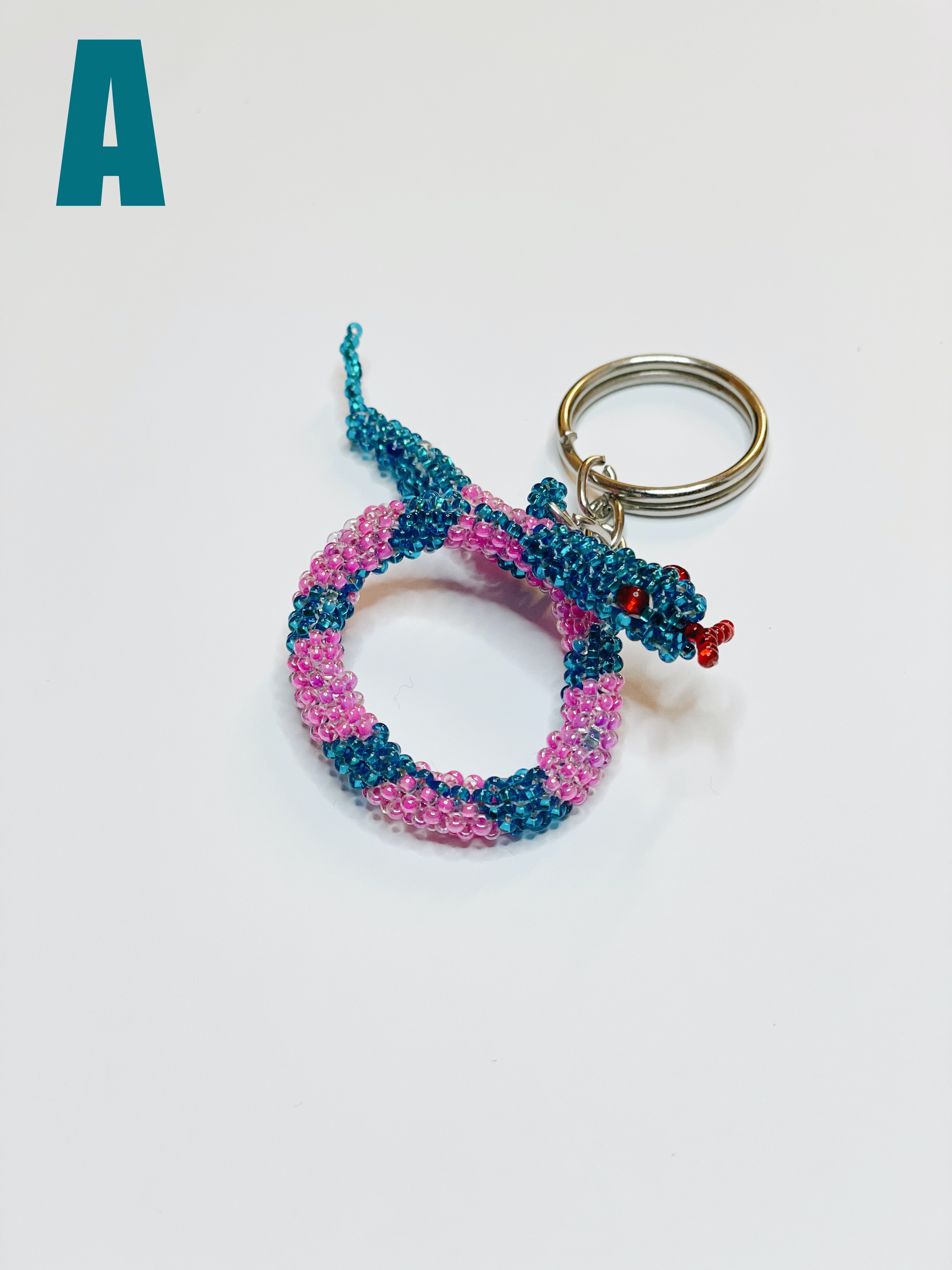 Snake Seed Bead Key Chain