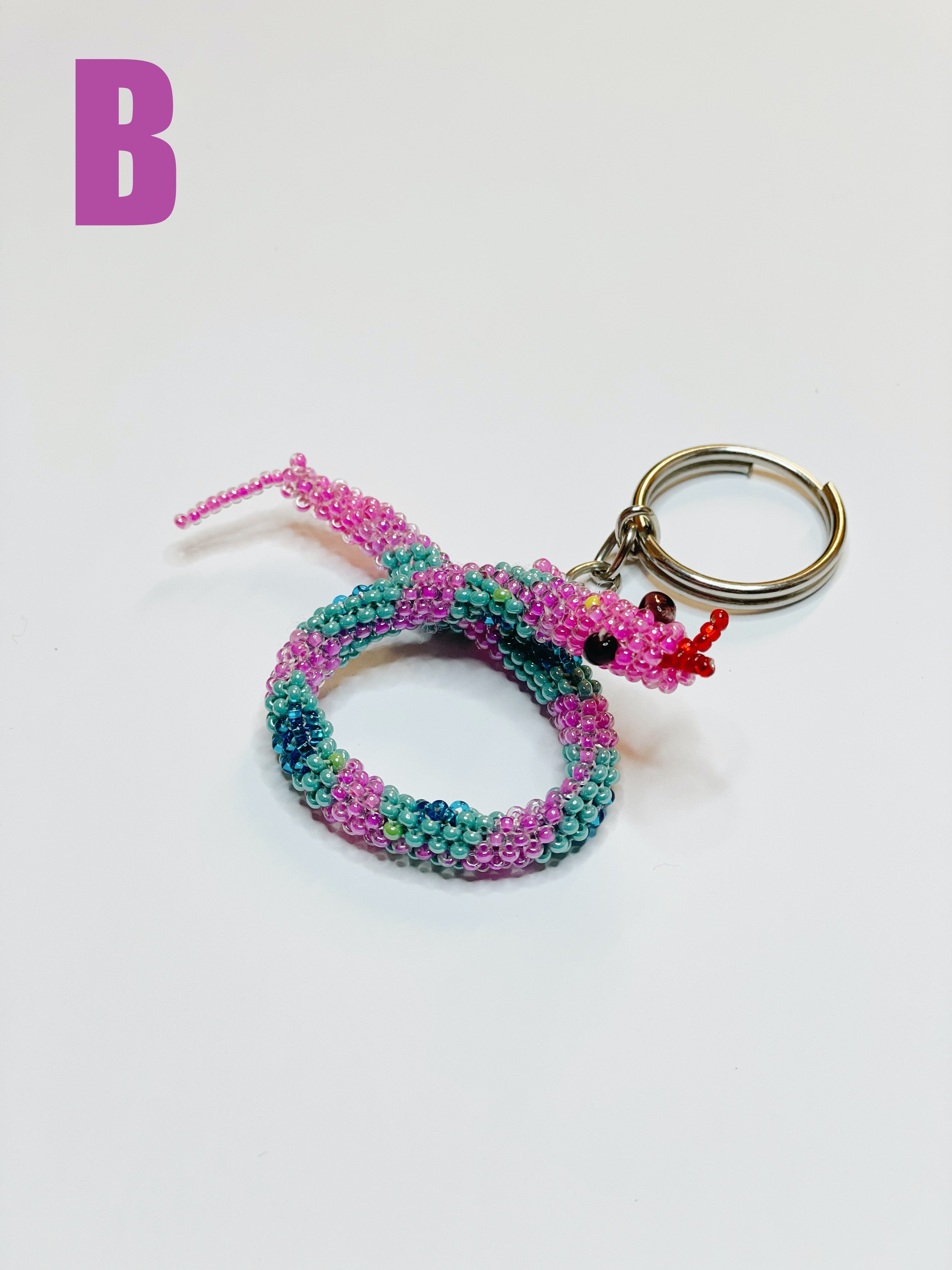 Snake Seed Bead Key Chain