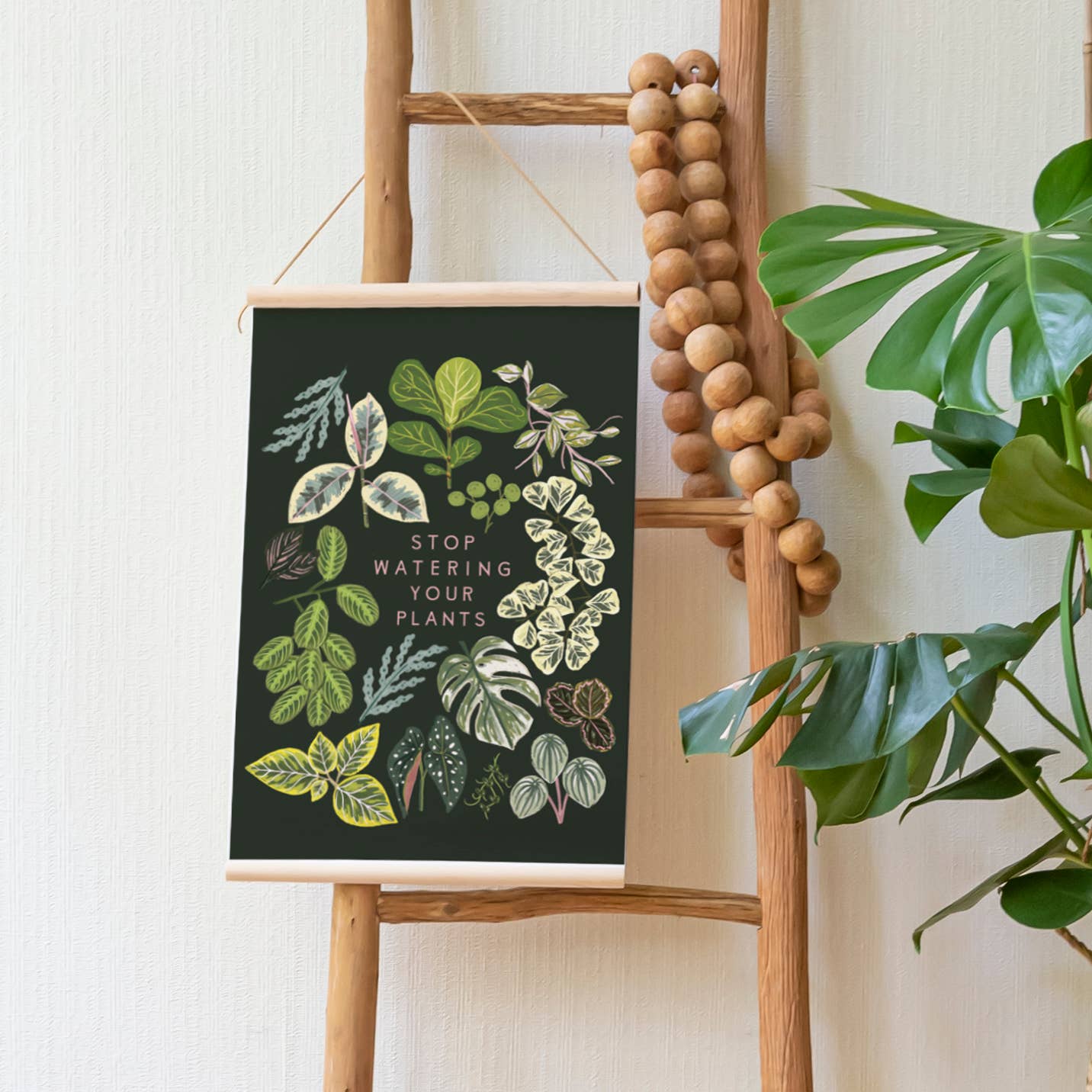 Stop Watering Your Plants Canvas Banner