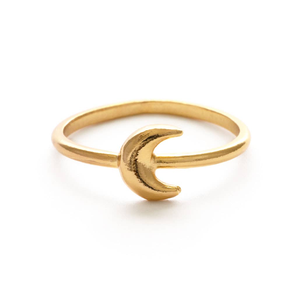 Tiny Crescent Moon Ring