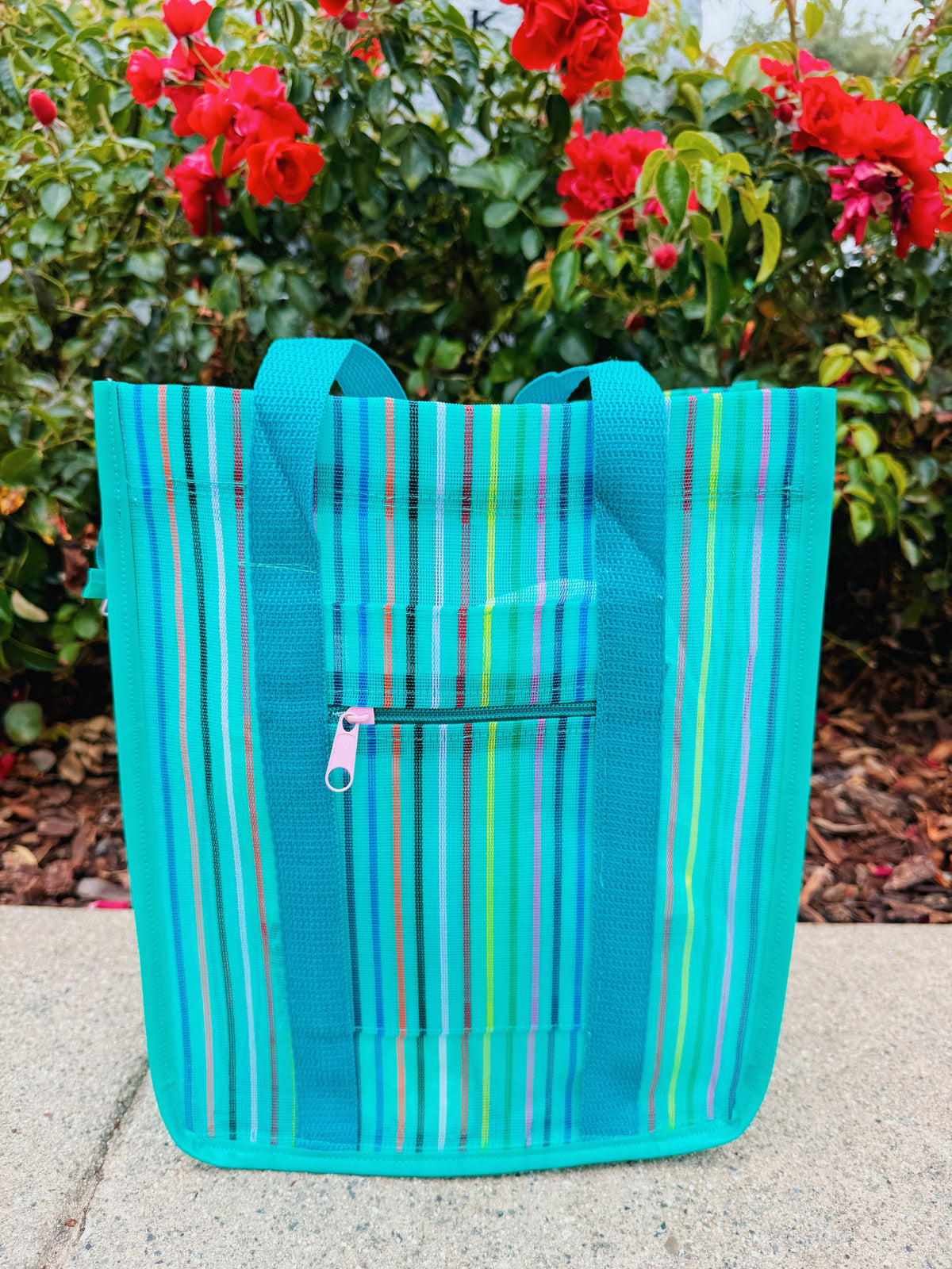 Handmade Colorful Mexican Mercado Mesh Tote Reusable Bag
