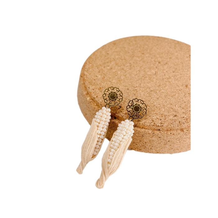 Beaded Corn Earrings