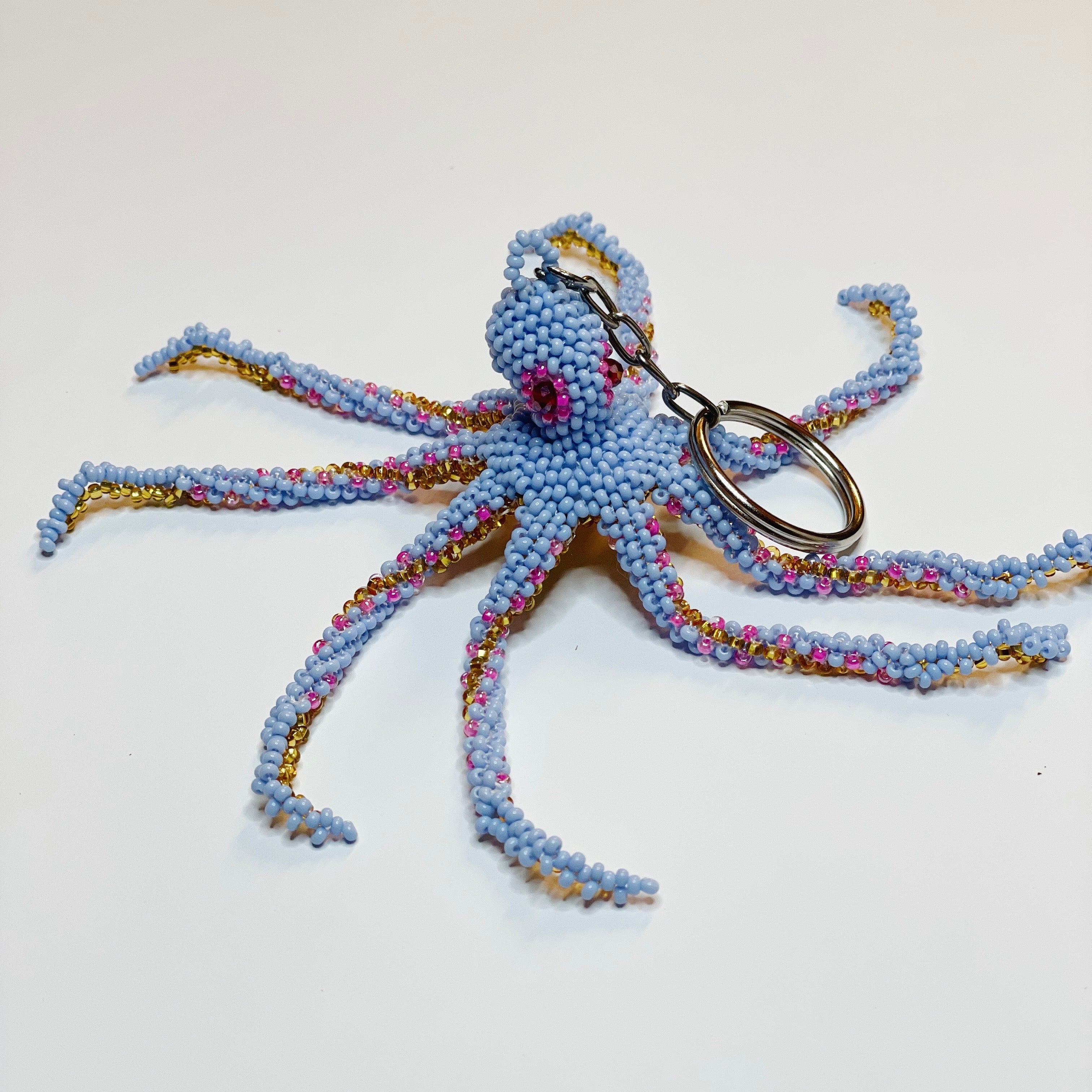 Octopus Seed Bead Key Chain