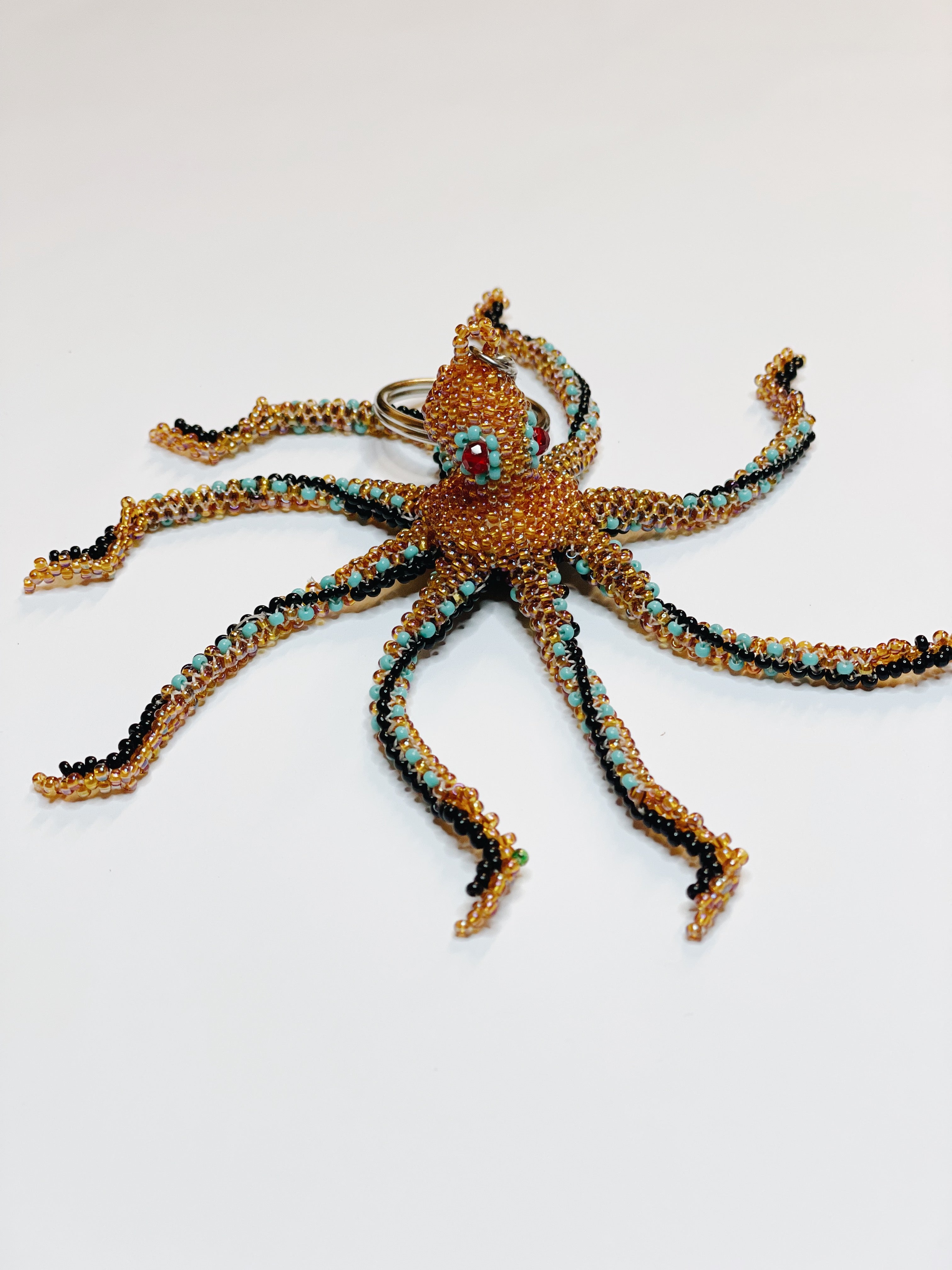Octopus Seed Bead Key Chain