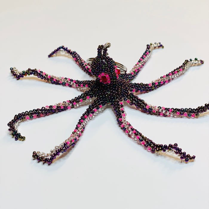 Octopus Seed Bead Key Chain