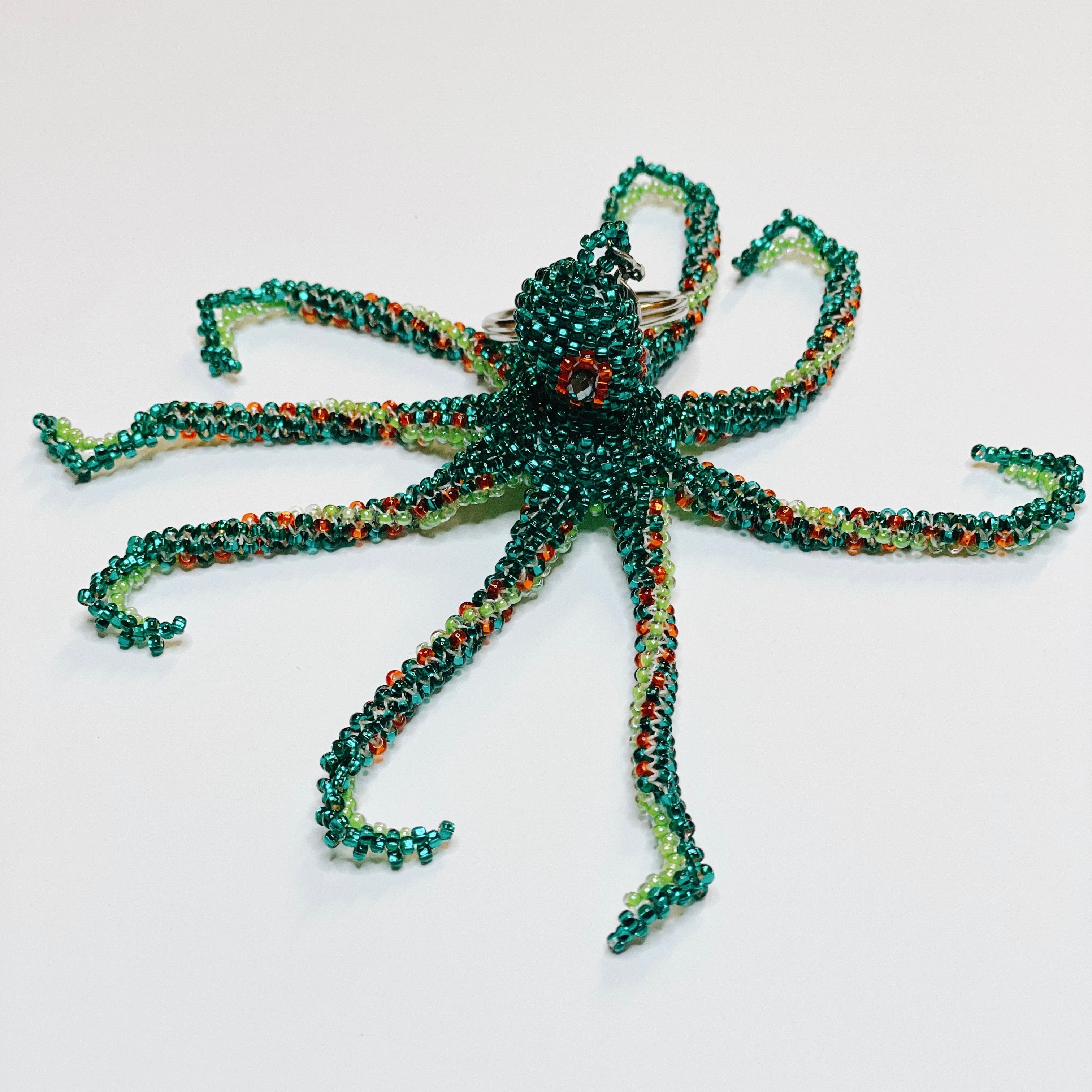Octopus Seed Bead Key Chain