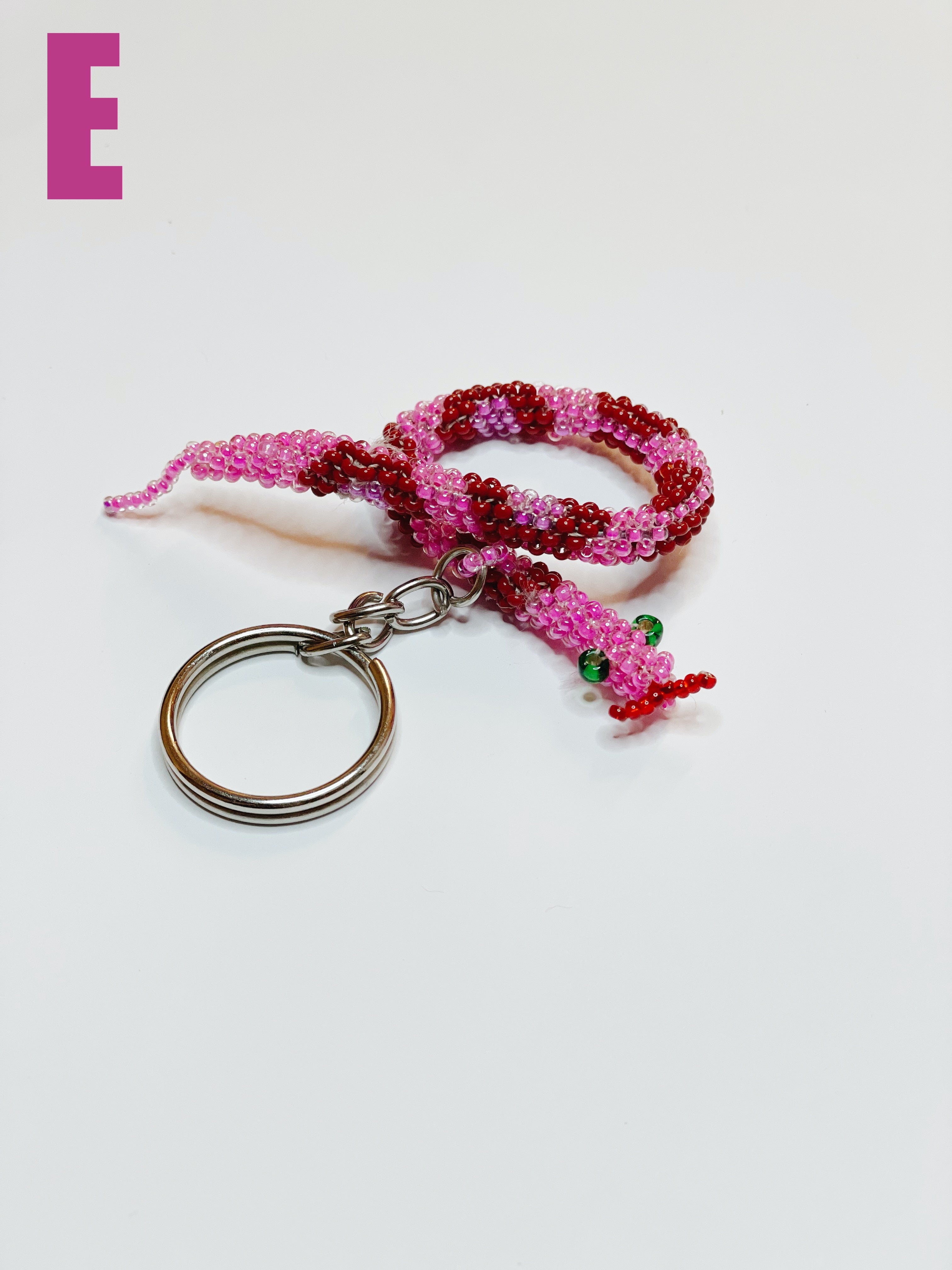 Snake Seed Bead Key Chain