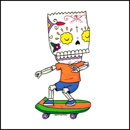 Bart Skateboard Sticker
