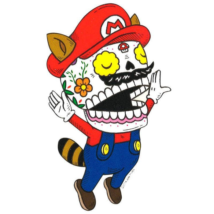 Mario Raccoon Sticker